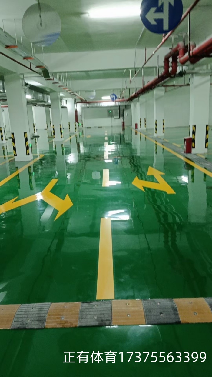 懷化某政府單位地下停車庫環氧地坪漆完工 懷化某政府單位地下停車庫環氧地坪漆完工